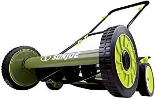 Sun Joe MJ501M 18-Inch Manual Reel Mower w/Grass Catcher, Green/Black