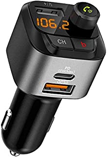 Pamyvia (Upgraded) V5.0 Bluetooth FM Transmitter