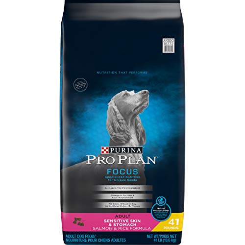 Purina Pro Plan Sensitive Stomach Dry Dog Food, FOCUS Sensitive Skin & Stomach Salmon & Rice Formula - 41 lb. Bag