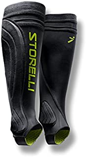 Storelli BodyShield Leg Guards | Protective Soccer Shin Guard Holders | Enhanced Lower Leg and Ankle Protection | Black | Youth Medium