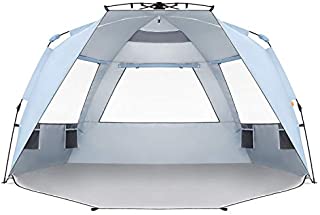 Easthills Outdoors Instant Shader Enhanced Pop Up Beach Tent Instant Sun Shelter with UPF 50+ UV Protection Double Silver Coating for Kids & Family Sky Blue