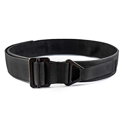 WOLF TACTICAL Heavy Duty Riggers Belt - Stiffened 2-Ply Emergency Rescue Belt for Concealed Carry EDC Survival Wilderness Hunting CCW Combat Duty