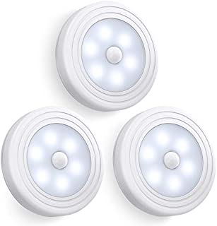 Motion Sensor Light, Closet Light, Wall Light, Stick Anywhere with No Tools, Battery Operated Lights, LED Night Lights, Perfect for Staircase, Hallway, Bathroom, Bedroom, Kitchen, Cabinet (Pack of 3)