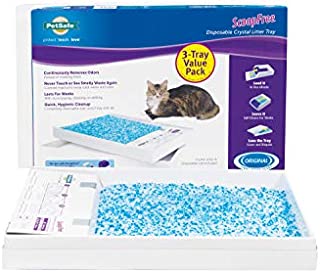 PetSafe ScoopFree Self-Cleaning Cat Litter Box Tray Refills with Premium Blue Non-Clumping Crystals - 3 Pack