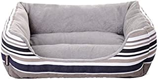 Dog Beds Pets House Ultra-Soft Nest Water ResistantPuppy Dogs Beds Warm Cats House (S17.715.74.7 inch, Grey Stripe)