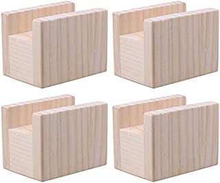 4PCS Bed Furniture Risers Heavy Duty Wood Risers for Sofa Table and Chair (10cmx5cmx4cm)