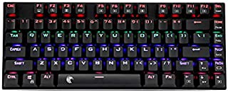 60% Mechanical Gaming Keyboard, E-Element Z88 with Blue Switches, Rainbow LED Backlit, Water Resistant, Compact 81 Keys Anti-Ghost, Black