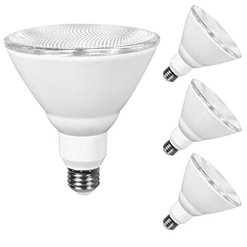 JULLISON 4 Packs PAR38 LED Bulb, 120V/13W/980Lumens/40 Degrees Beam, 90W Equivalent, 4000K Cool White, CRI80+, dimmable, True Look, Outdoor Flood, E26 Base, UL & Energy Star & FCC Listed,Wet Location