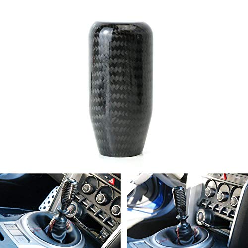 iJDMTOY Glossy Black Real Carbon Fiber Shift Knob