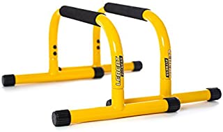 Lebert Fitness Parallettes Push Up Dip Stand, Yellow