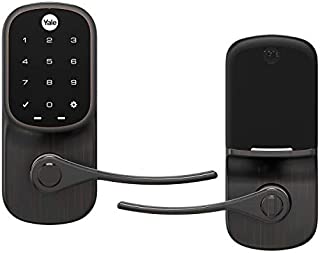 Yale Assure Lever - Smart Touchscreen Keypad Lever Lock with Z-Wave Plus - Works with Ring Alarm, Samsung SmartThings, Wink, ADT and More - Bronze