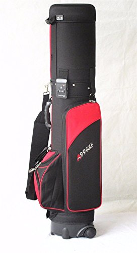 A99Golf Travel Mate III with Skin Wheeled Cover W. TSA Lock Air Porter Golf Travel Bag cart Bag ( Blk/Red)