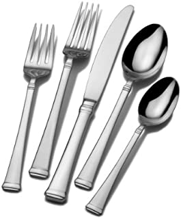 Mikasa 5060761 Harmony 65-Piece 18/10 Stainless Steel Flatware Set with Serving Utensil Set,