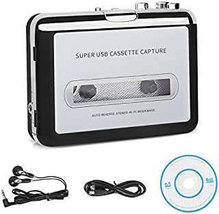 Cassette Player Tape to MP3 Converter via USB Retro Walkman Auto Reverse Portable Audio Music Tape Player with Earphone by KALULI