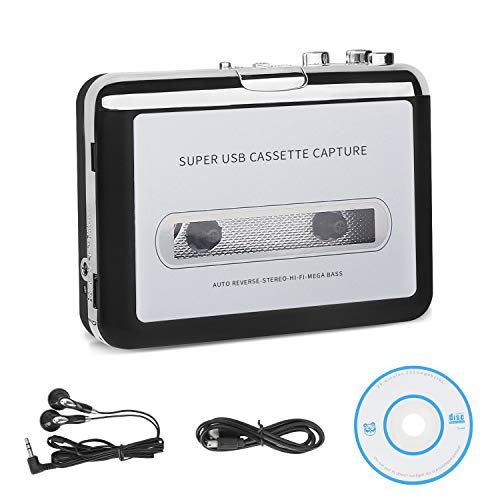 Cassette Player Tape to MP3 Converter via USB Retro Walkman Auto Reverse Portable Audio Music Tape Player with Earphone by KALULI