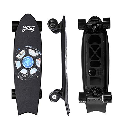 Electric Skateboard Electric Longboard Skateboard with Remote Control Electric Skateboard ,450W Hub-Motor,18.6 MPH Top Speed,7.6 Miles Range,3 Speeds Adjustment