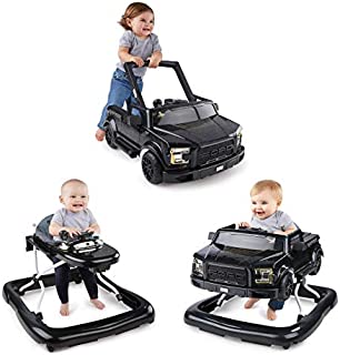 Bright Starts 3 Ways to Play Walker - Ford F-150 Raptor, Shadow Black, Ages 6 months +