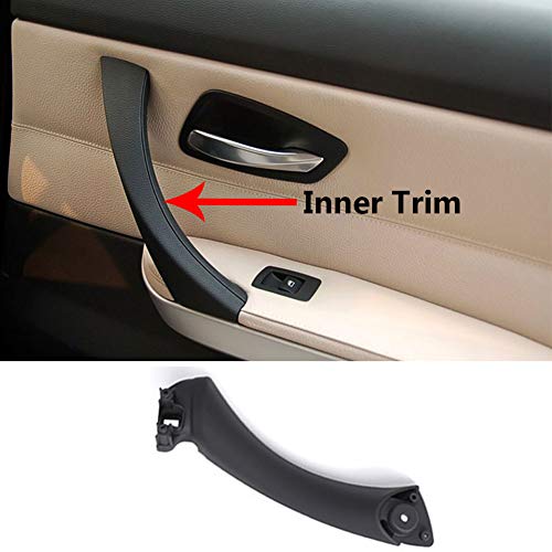 TTCR-II Door Handle Pull Inner Strap Compatible with BMW 3 Series E90 E91 Black Right Front/Rear Interior Passenger Side Door Handle Inner Bracket (Fits: 323 325 328 330 335 Sedan&Touring)