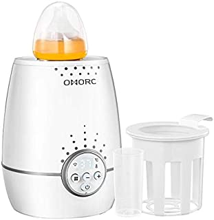 OMORC Baby Bottle Warmer with Timer and Temperature Control, 500W Fast Breast Milk Warmer Infant Bottle Warmer, LED Display and Auto Shut-off Set, 100% BPA FREE