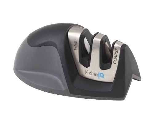 KitchenIQ 50009 Edge Grip 2-Stage Knife Sharpener, Black