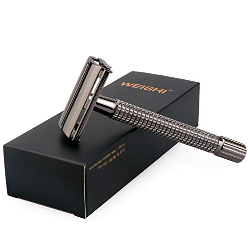 WEISHI Nostalgic Long Handle Butterfly Open Double Edge Safety Razor.