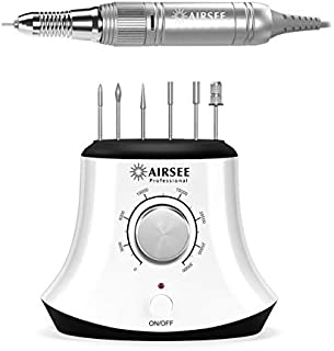 AIRSEE MelodySusie Scarlet Electric Nail Drill Machine 0-30000 RPM Professional Nail Drills for Acrylic Nails Gel E-file Nail Dremel for Salon Techs and Home Beginners DIY Use