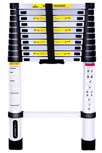 Telescoping Ladder 10.5 FT, Aluminum Extension Ladders for Home Use Roof RV Outdoor Activities