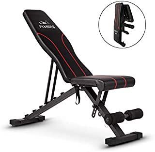 FLYBIRD Adjustable Bench,Utility Weight Bench for Full Body Workout- Multi-Purpose Foldable Incline/Decline Bench (Black)