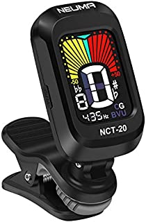 NEUMA Clip-On Tuner for Guitar,Bass,Ukulele,Violin,Viola,Chromatic Tuning Modes,360 Degree Rotating, Fast & Accurate, Easy to Use