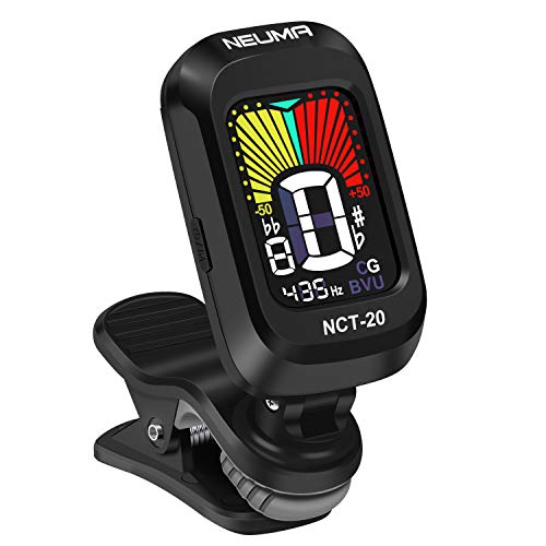 NEUMA Clip-On Tuner for Guitar,Bass,Ukulele,Violin,Viola,Chromatic Tuning Modes,360 Degree Rotating, Fast & Accurate, Easy to Use