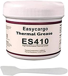 Easycargo 200gr Thermal Paste Kit, Conductive Grease, Heatsink White Silicone Carbon Compound for Cooling Heat Sink Interface CPU GPU VGA LED Transistors (200gr)