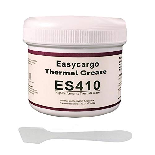 Easycargo 200gr Thermal Paste Kit, Conductive Grease, Heatsink White Silicone Carbon Compound for Cooling Heat Sink Interface CPU GPU VGA LED Transistors (200gr)