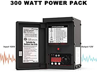 Malibu 300 Watt Power Pack with Sensor and Weather Shield for Low Voltage Landscape Lighting Spotlight Outdoor Transformer 120V Input 12V Output 8100-0300-01