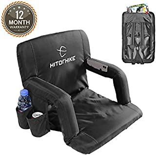 HITORHIKE Stadium Seat for Bleachers or Benches Portable Reclining Stadium Seat Chair