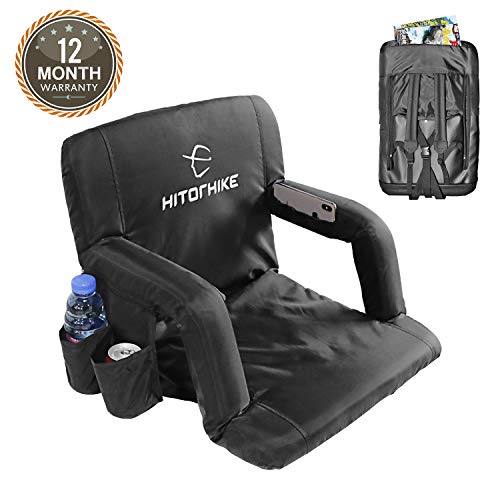 HITORHIKE Stadium Seat for Bleachers or Benches Portable Reclining Stadium Seat Chair