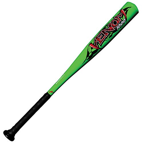 Franklin Sports Venom Aluminum Official Youth Tee Ball Bat - USA Regulation Approved - Perfect for Soft Core T-Balls - 26 Inch/16 Ounce (-10) Green