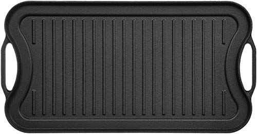 AmazonBasics Pre-Seasoned Cast Iron Reversible Grill/Griddle