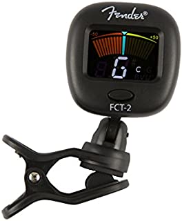 Fender FT-2 Professional Clip on Tuner for Acoustic Guitar, Electric Guitar, Bass, Mandolin, Violin, Ukulele, and Banjo