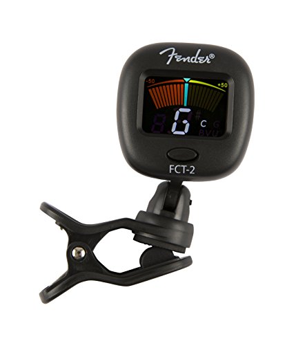 Fender FT-2 Professional Clip on Tuner for Acoustic Guitar, Electric Guitar, Bass, Mandolin, Violin, Ukulele, and Banjo