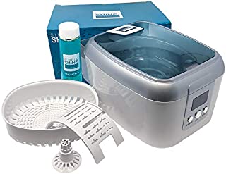 Ultrasonic Jewelry Cleaner Kit - New Premium Cleaning Machine and Liquid Cleaner Solution Concentrate - Digital Sonic Cleanser for Watches Glasses Dental and More