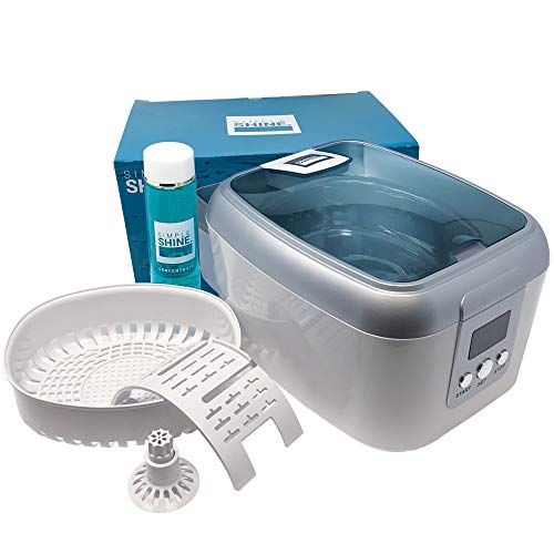 Ultrasonic Jewelry Cleaner Kit - New Premium Cleaning Machine and Liquid Cleaner Solution Concentrate - Digital Sonic Cleanser for Watches Glasses Dental and More