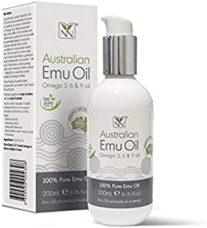 Y-Not Natural - Organic Pharmaceutical 100% Pure Emu Oil 200ml | Free Range Aboriginal Omega 3, 6 & 9 Oil for Hypoallergenic Skin Care, Hair and Healing | All Natural Source of Vitamin K2