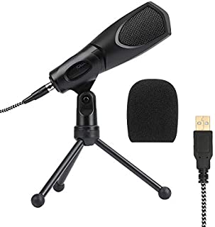 KKUYI USB Gaming Microphone, Professional Computer Condenser PC Mic