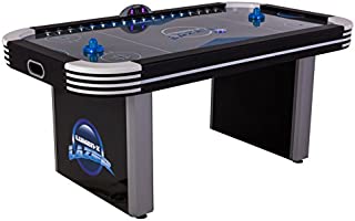 Triumph Lumen-X Lazer 6 Interactive Air Hockey Table Featuring All-Rail LED Lighting and In-Game Music