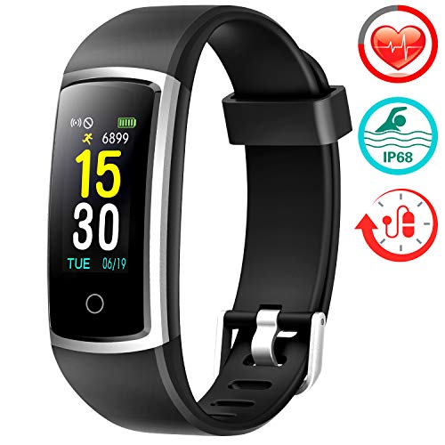 Fitness Tracker With Blood Pressure HR Monitor - 2019 Upgraded FITFORT Activity Tracker Watch With Heart Rate Color Monitor IP68 Pedometer Calorie Counter and 14 Sports Tracking for Women Kids Men