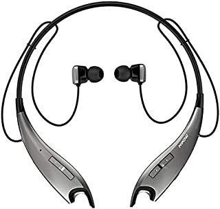 Mpow Jaws Gen-3 Bluetooth Headphones, Wireless Neckband Headphones 13H Playtime, Bluetooth Headset W/Call Vibrate Alert & CVC 6.0 Noise Cancelling Mic, Bluetooth Earbuds Magnetic, Light Gray