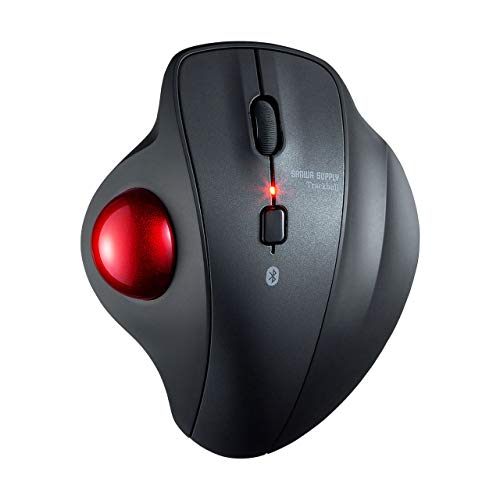 SANWA Bluetooth Ergonomic Trackball Mouse, Optical Vertical Mice, Silent Noiseless Buttons, 600/800/1200/1600 Adjustable DPI, Compatible with MacBook, Windows, macOS, iPad, Android, iOS13, Chrome OS