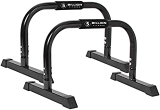 5BILLION XL Push Up Stands Parallettes Dip Bars with Non-Slip Foam Handle & Rubber Feet Workout for Handstand Muscle Ups Push Ups Home & Gym Training