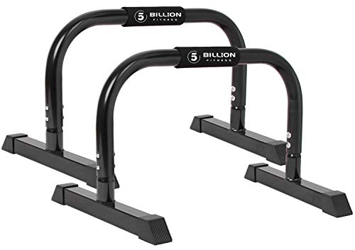 5BILLION XL Push Up Stands Parallettes Dip Bars with Non-Slip Foam Handle & Rubber Feet Workout for Handstand Muscle Ups Push Ups Home & Gym Training