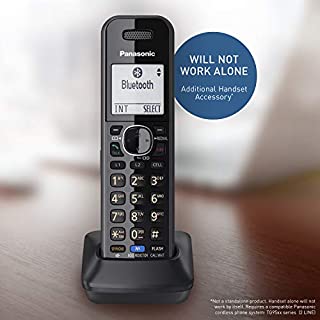 Panasonic DECT 6.0 Plus Cordless Phone Handset Accessory Compatible with 2-Line Cordless Phones KX-TG95xx Series Business telephones, Headset Jack - KX-TGA950B (Black)